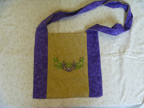Purple Crescent and Vine Bag.