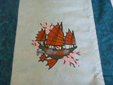 Chinese Junk with Blossoms
